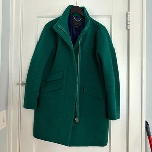 J Crew Wool Cocoon Coat in Green